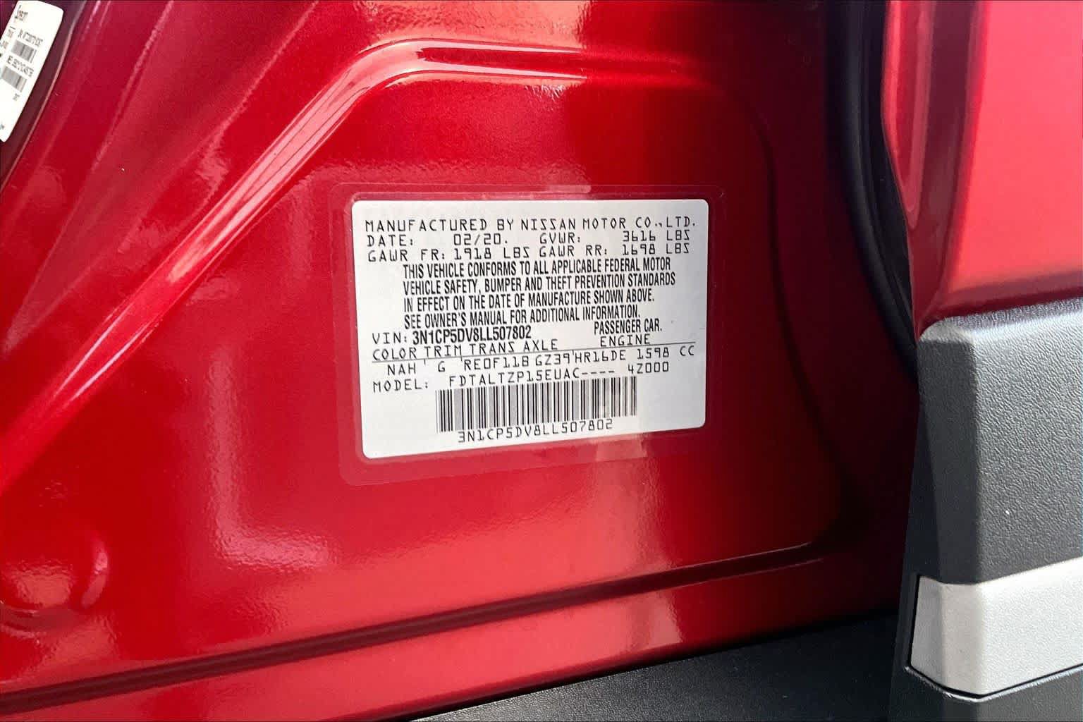 Certified 2020 Nissan Kicks SR FWD image 33