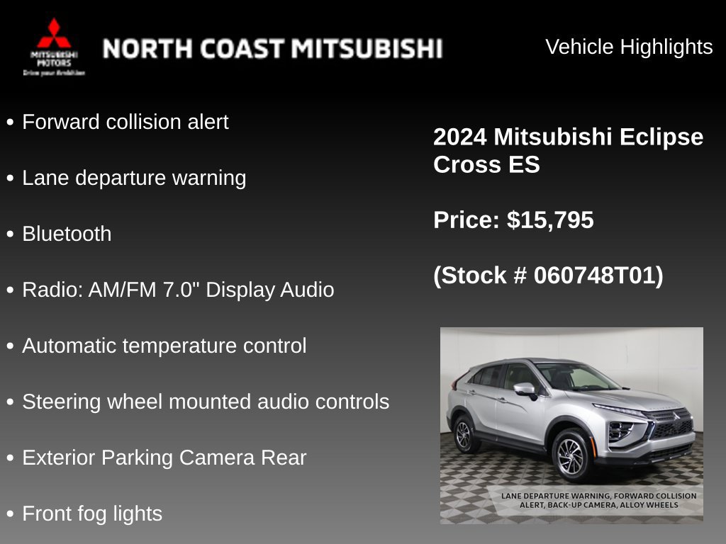 Used 2024 Mitsubishi Eclipse Cross ES AWD/4WD image 2