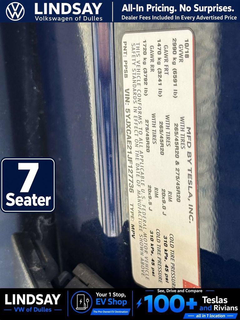 Used 2018 Tesla Model X 75D AWD/4WD image 30