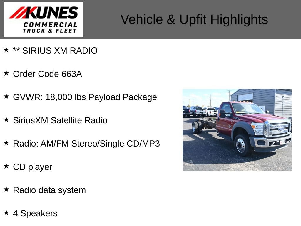 Used 2016 Ford F550 2WD Regular Cab Super Duty w/ XLT Interior Package image 3