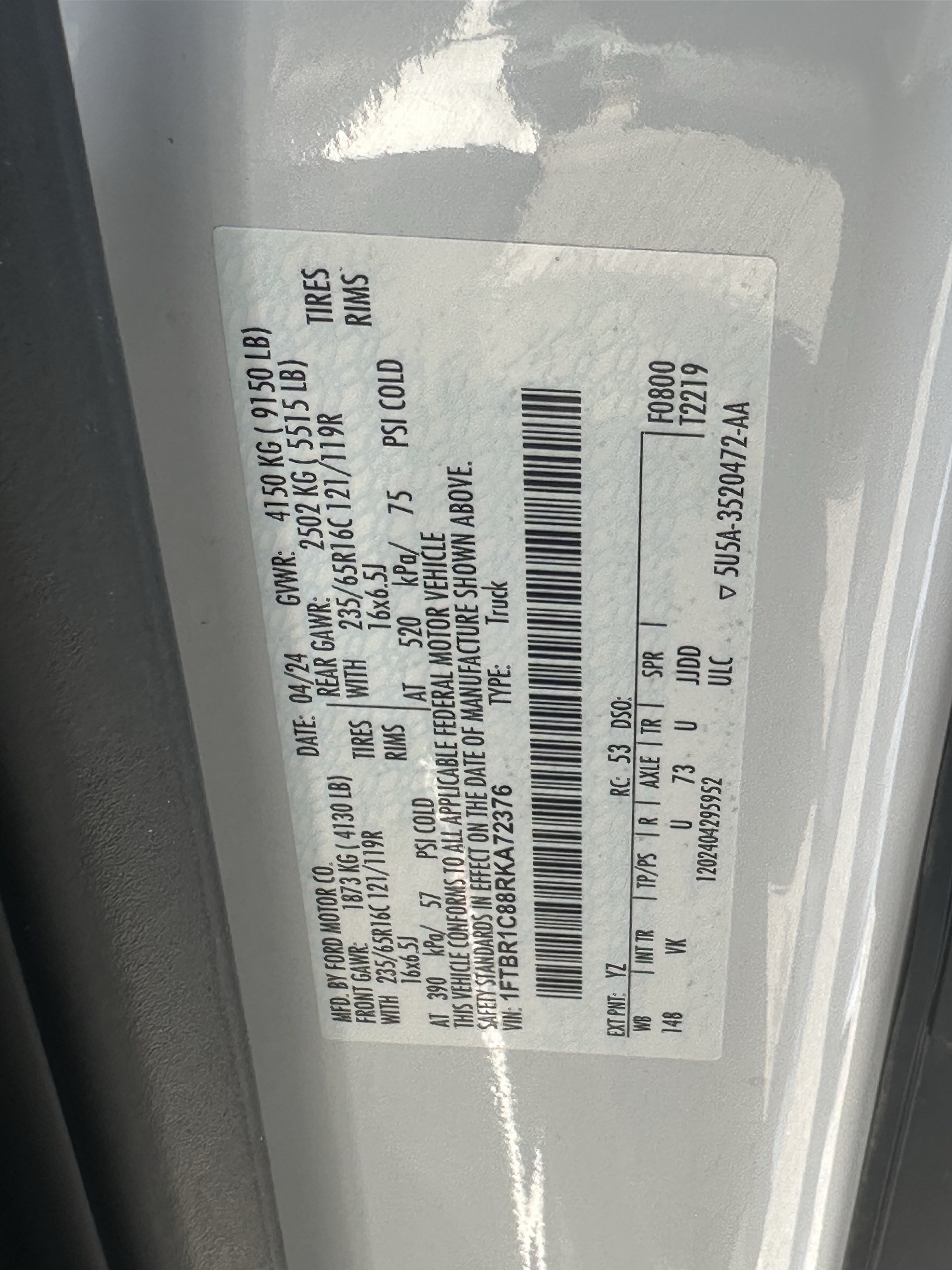 Used 2024 Ford Transit 250 148 Medium Roof w/ Load Area Protection Package RWD image 29