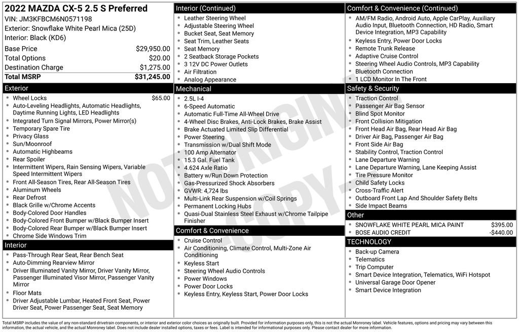 Used 2022 MAZDA CX-5 AWD 2.5 S w/ Preferred Package image 11