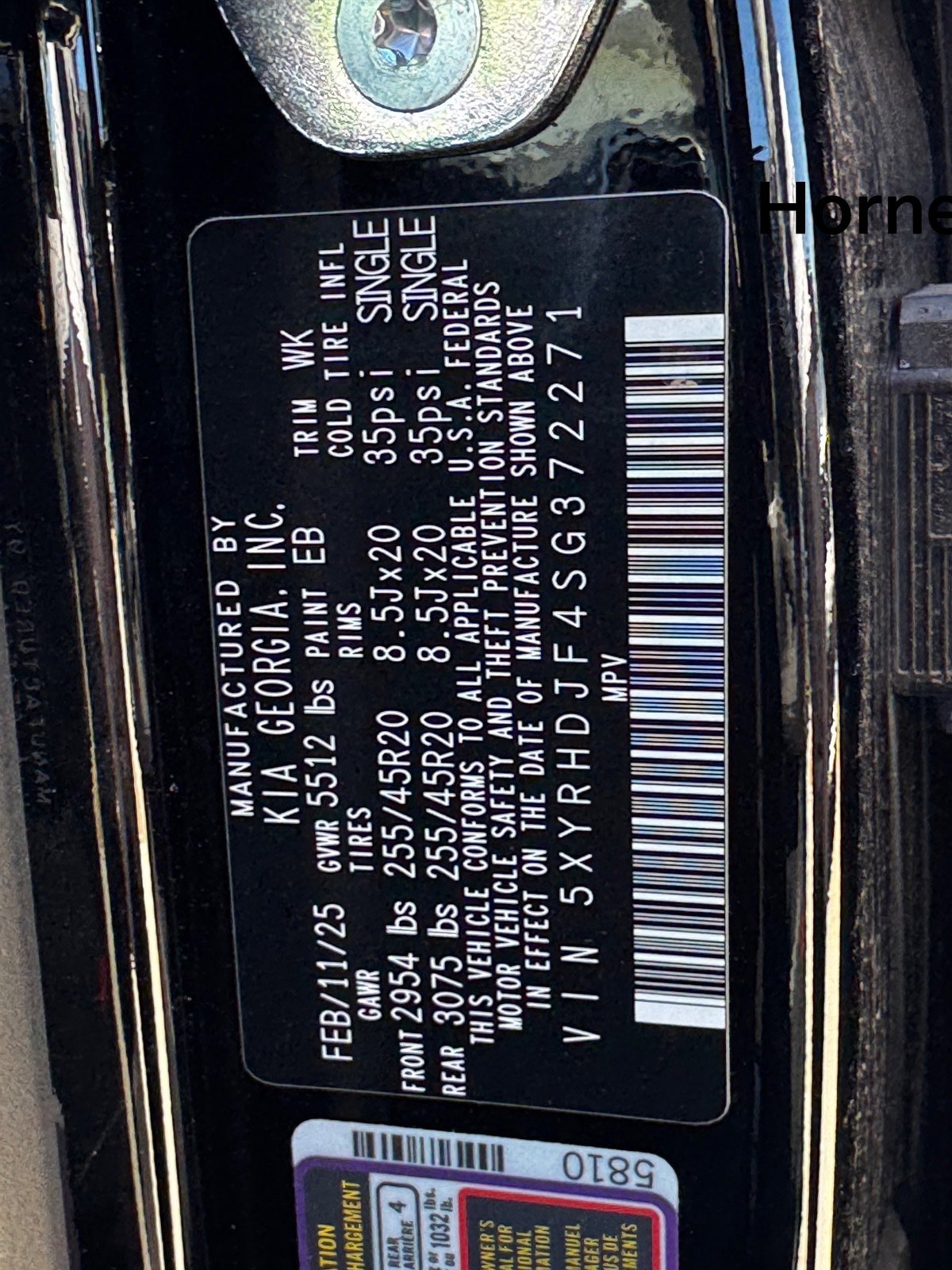 New 2025 Kia Sorento EX image 20