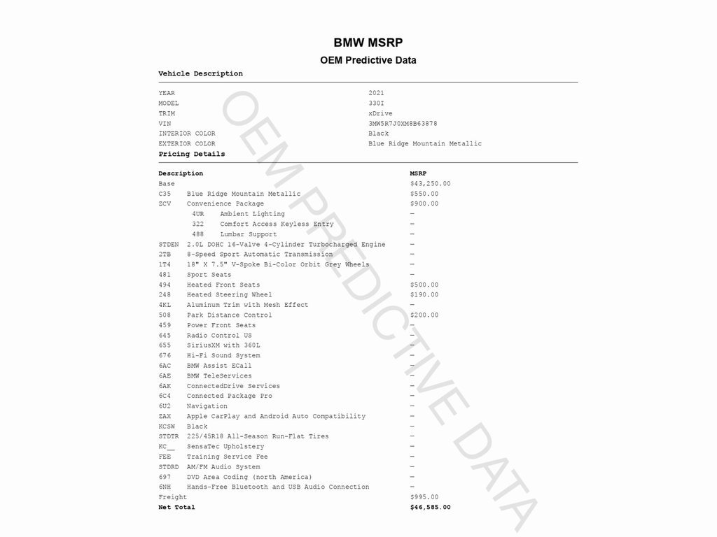 Used 2021 BMW 330i xDrive Sedan w/ Convenience Package image 2