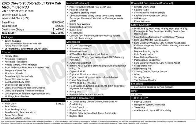 New 2025 Chevrolet Colorado LT image 2