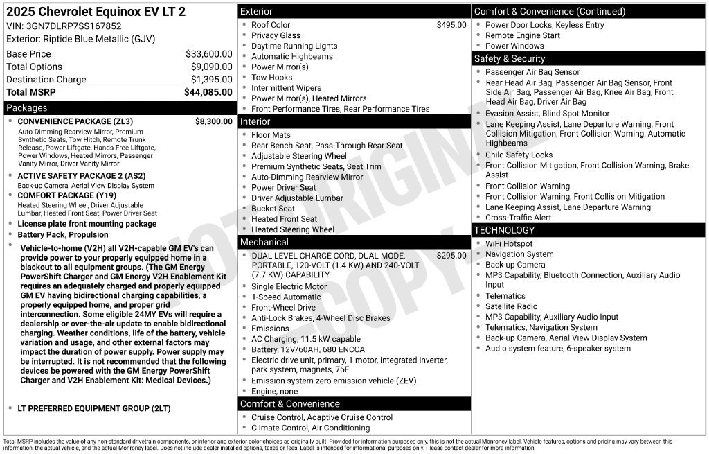 Certified 2025 Chevrolet Equinox EV LT w/ Convenience Package FWD image 7