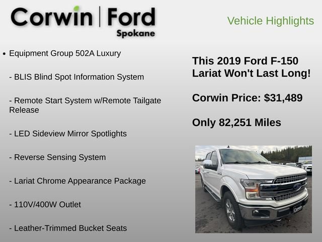 Used 2019 Ford F150 Lariat w/ Equipment Group 502A Luxury image 6