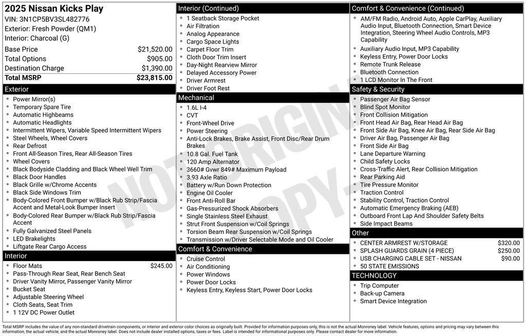 Used 2025 Nissan Kicks Play S FWD image 13