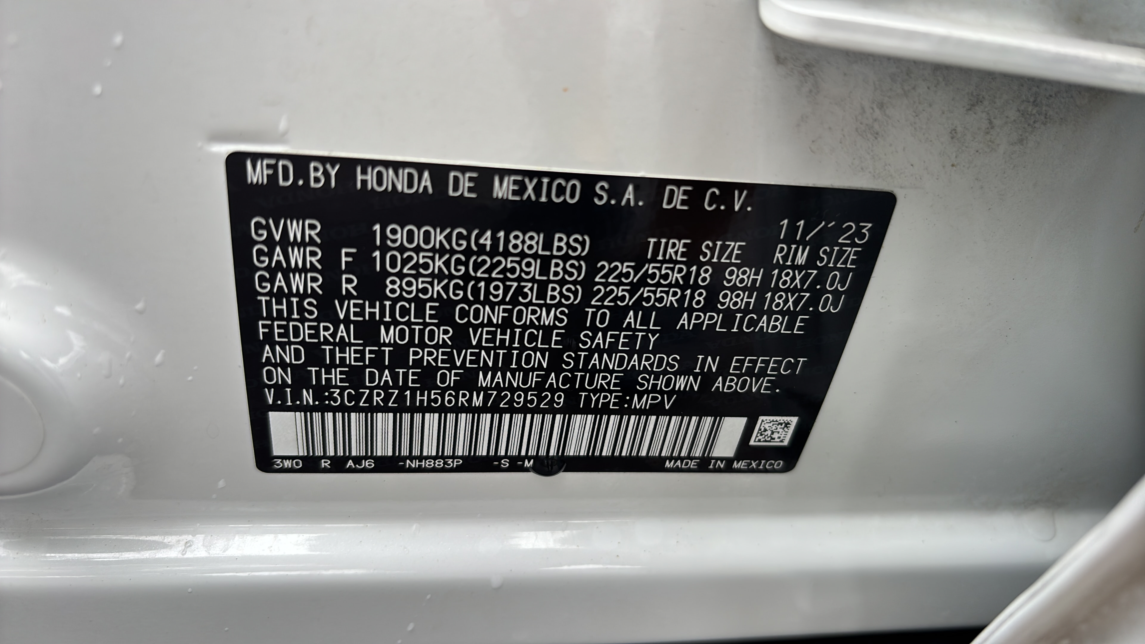 Certified 2024 Honda HR-V Sport image 16