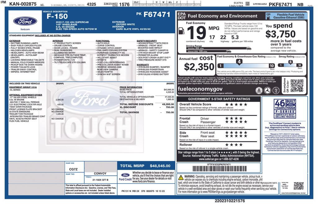 Certified 2023 Ford F150 XL w/ Trailer Tow Package AWD/4WD image 26
