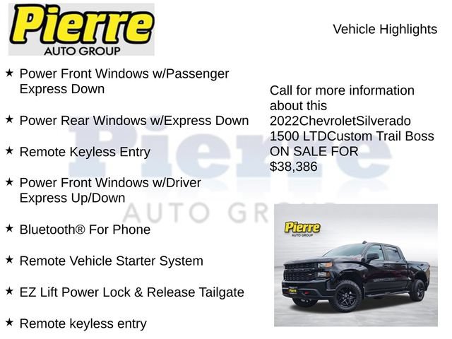 Used 2022 Chevrolet Silverado 1500 Custom Trail Boss w/ Midnight Edition AWD/4WD image 22