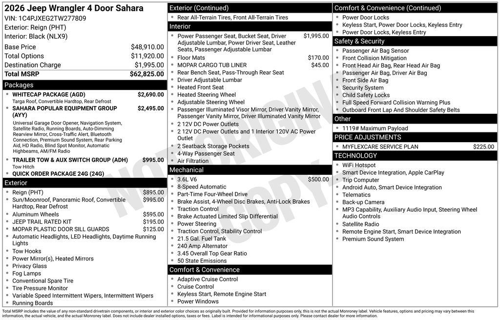 New 2026 Jeep Wrangler Unlimited Sahara w/ Whitecap Package AWD/4WD image 40