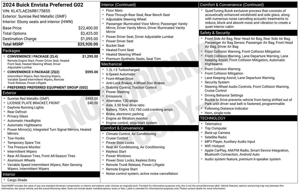 Used 2024 Buick Envista Preferred w/ Convenience I Package FWD image 4