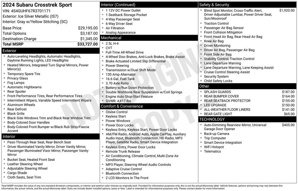 Used 2024 Subaru Crosstrek 2.5i Sport image 40