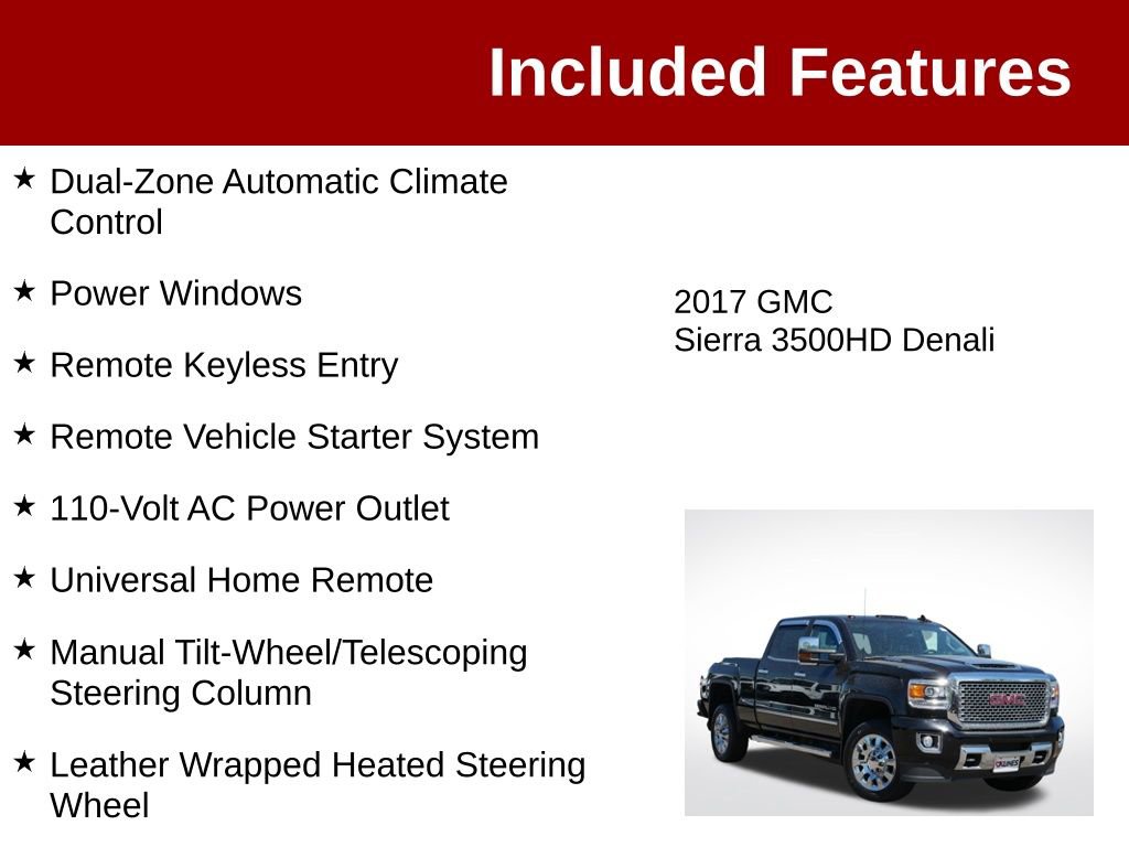 Used 2017 GMC Sierra 3500 Denali w/ Duramax Plus Package AWD/4WD image 4