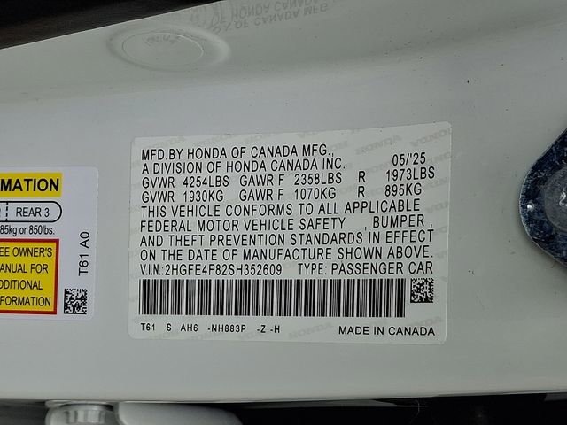 Certified 2025 Honda Civic Sport image 29
