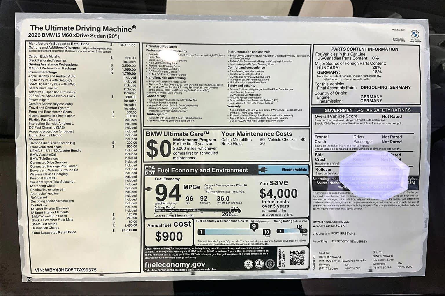 New 2026 BMW i5 M60 AWD/4WD image 18