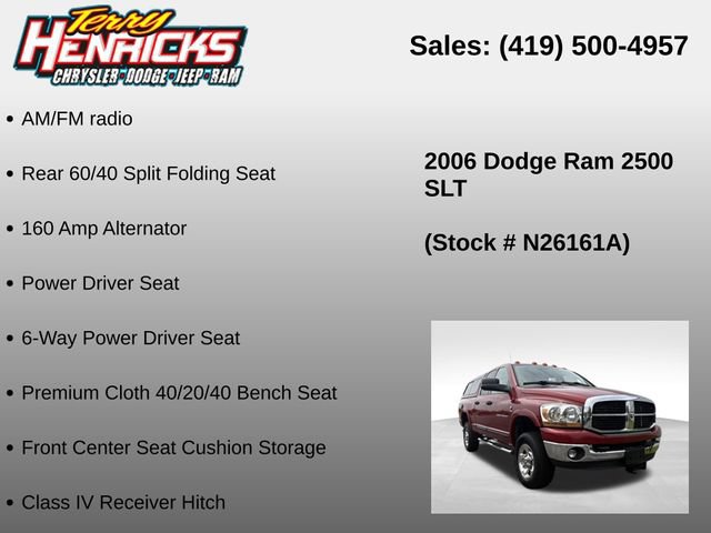 Used 2006 Dodge Ram 2500 Truck SLT w/ Quad Cab Big Horn Value Group AWD/4WD image 23