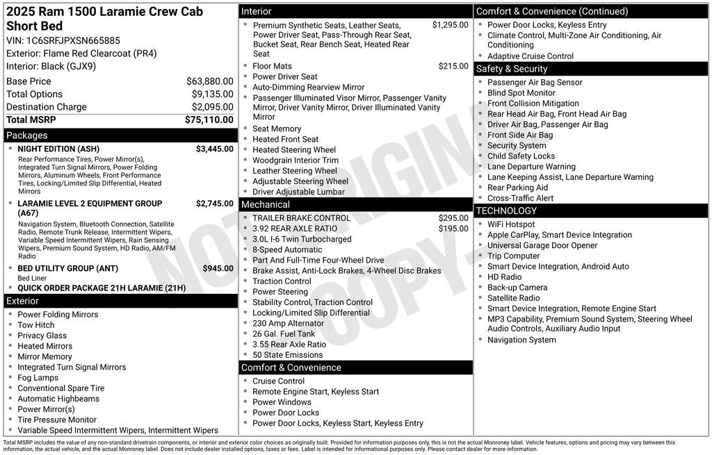 Used 2025 RAM 1500 Laramie w/ Night Edition AWD/4WD image 40