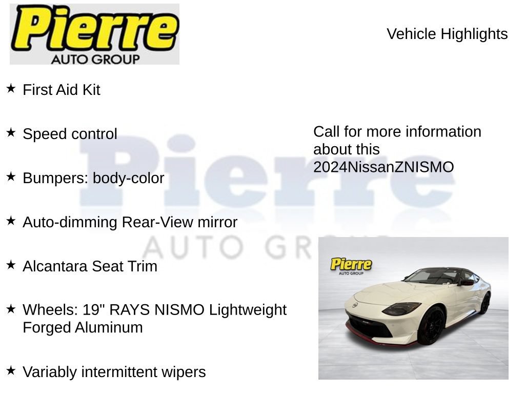 Used 2024 Nissan Z NISMO w/ Floor Mat Package RWD image 23