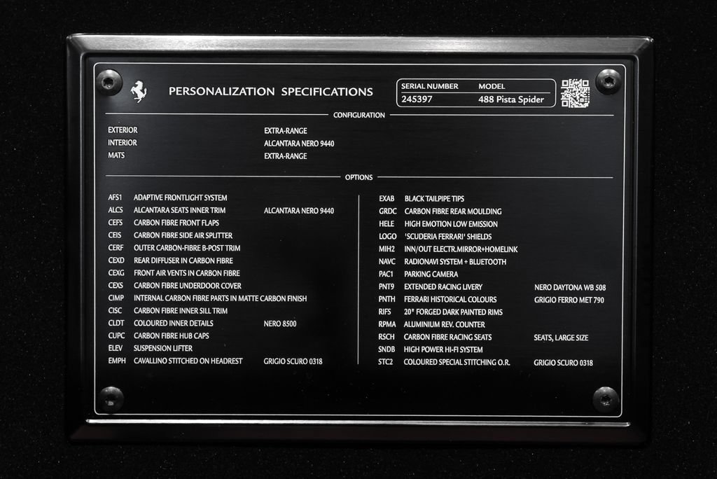 Certified 2019 Ferrari 488 Pista Spider RWD image 18