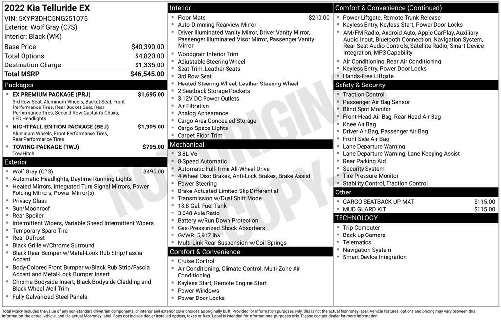 Certified 2022 Kia Telluride EX w/ EX Premium Package image 15
