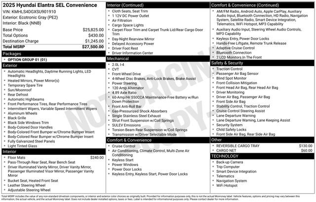 Used 2025 Hyundai Elantra SEL image 2