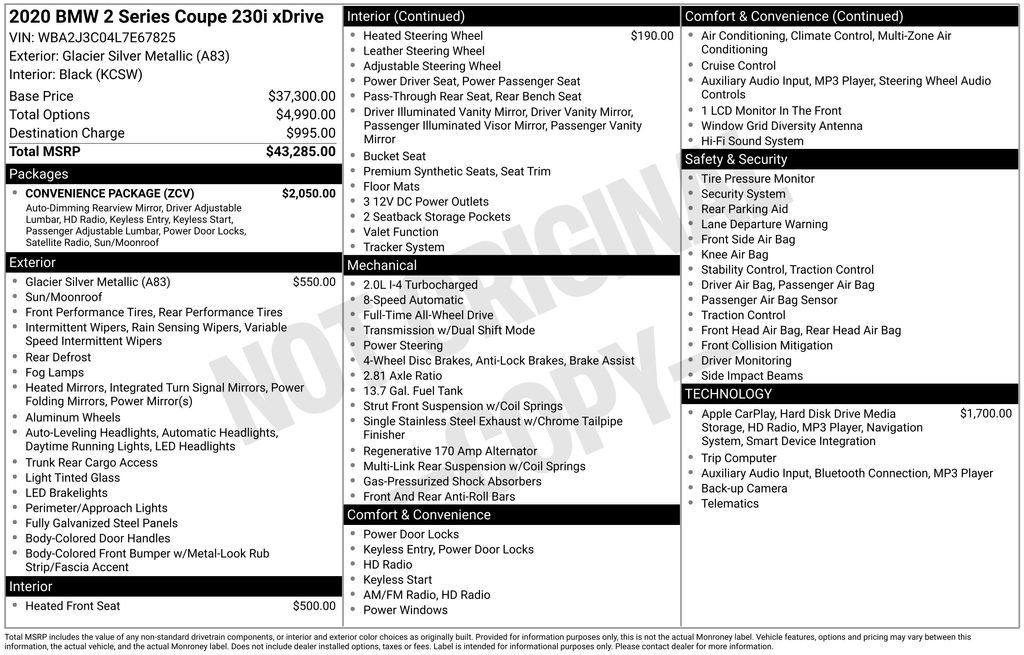 Used 2020 BMW 230i xDrive Coupe w/ Convenience Package image 33