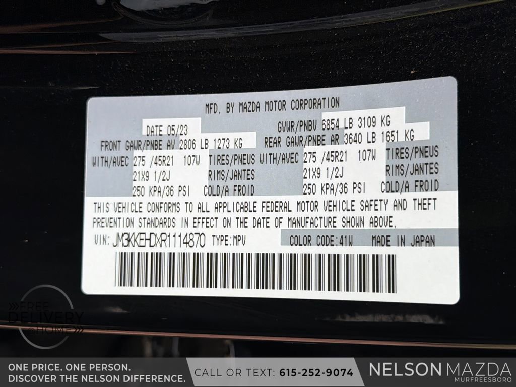 Certified 2024 MAZDA CX-90 3.3 Turbo w/ Premium Plus Pkg AWD/4WD image 30