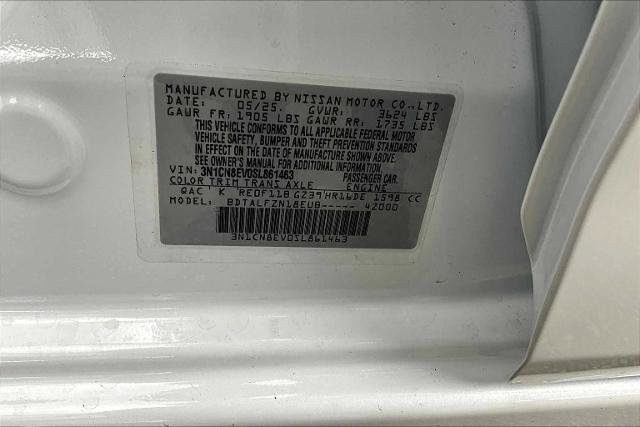 Certified 2025 Nissan Versa SV w/ Trunk Package FWD image 14