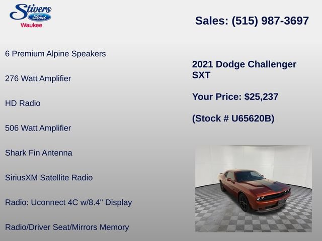 Used 2021 Dodge Challenger SXT w/ Plus Package AWD/4WD image 32