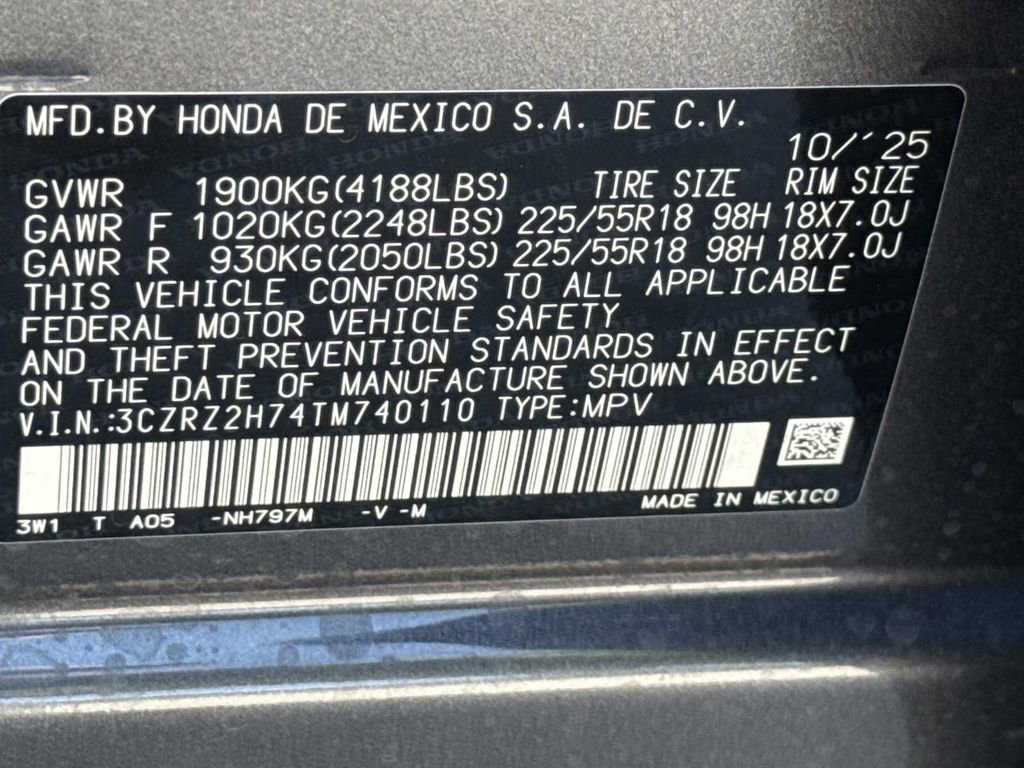 Certified 2026 Honda HR-V EX-L image 30