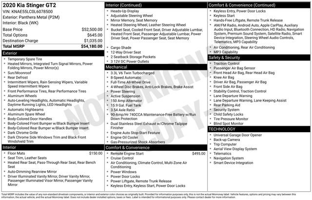 Used 2020 Kia Stinger GT2 AWD/4WD image 24