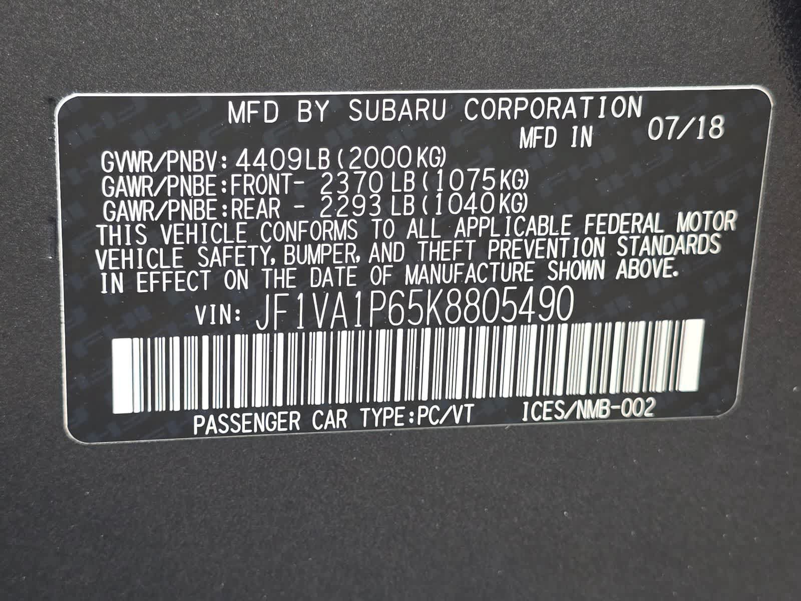 Used 2019 Subaru WRX Limited AWD/4WD image 32