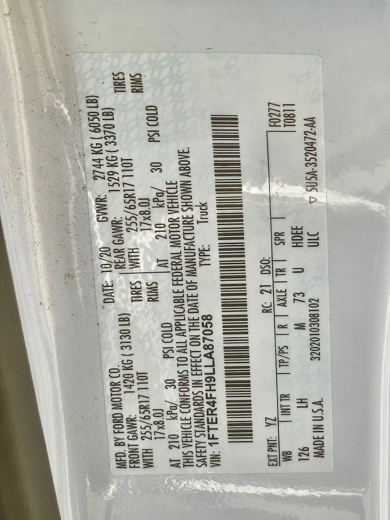 Certified 2020 Ford Ranger XLT w/ Equipment Group 301A Mid image 34