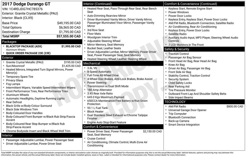 Used 2017 Dodge Durango GT w/ Blacktop Package image 4