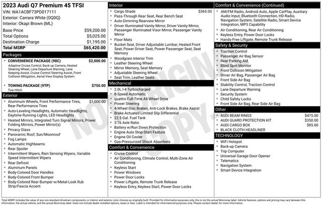 Used 2023 Audi Q7 2.0T Premium w/ Convenience Package image 16