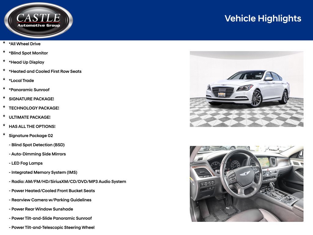 Used 2016 Hyundai Genesis 3.8 w/ Option Group 02 AWD/4WD image 4