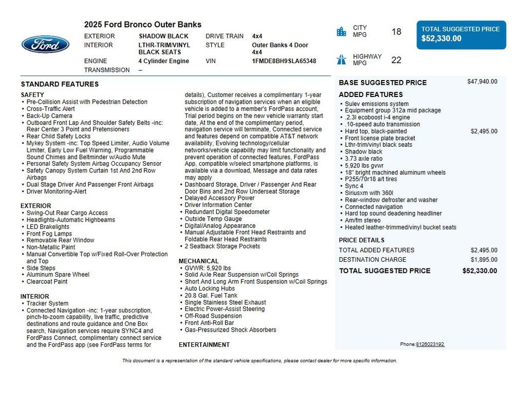 Used 2025 Ford Bronco Outer Banks image 36