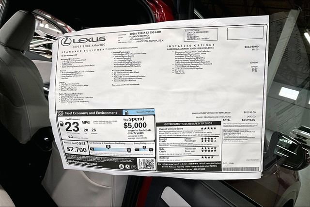 New 2026 Lexus TX 350 AWD image 14
