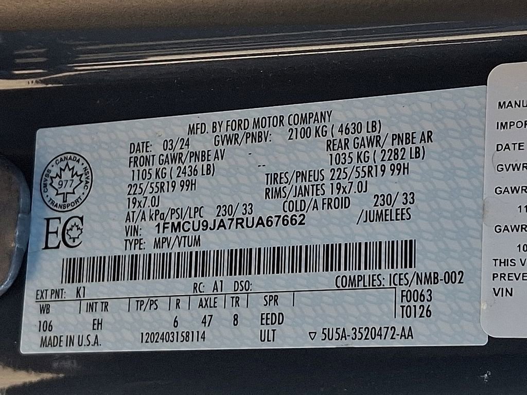 Used 2024 Ford Escape Platinum image 27