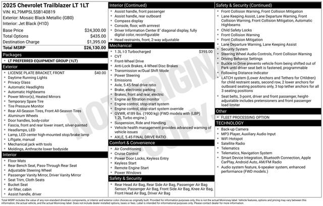Used 2025 Chevrolet TrailBlazer LT FWD image 4