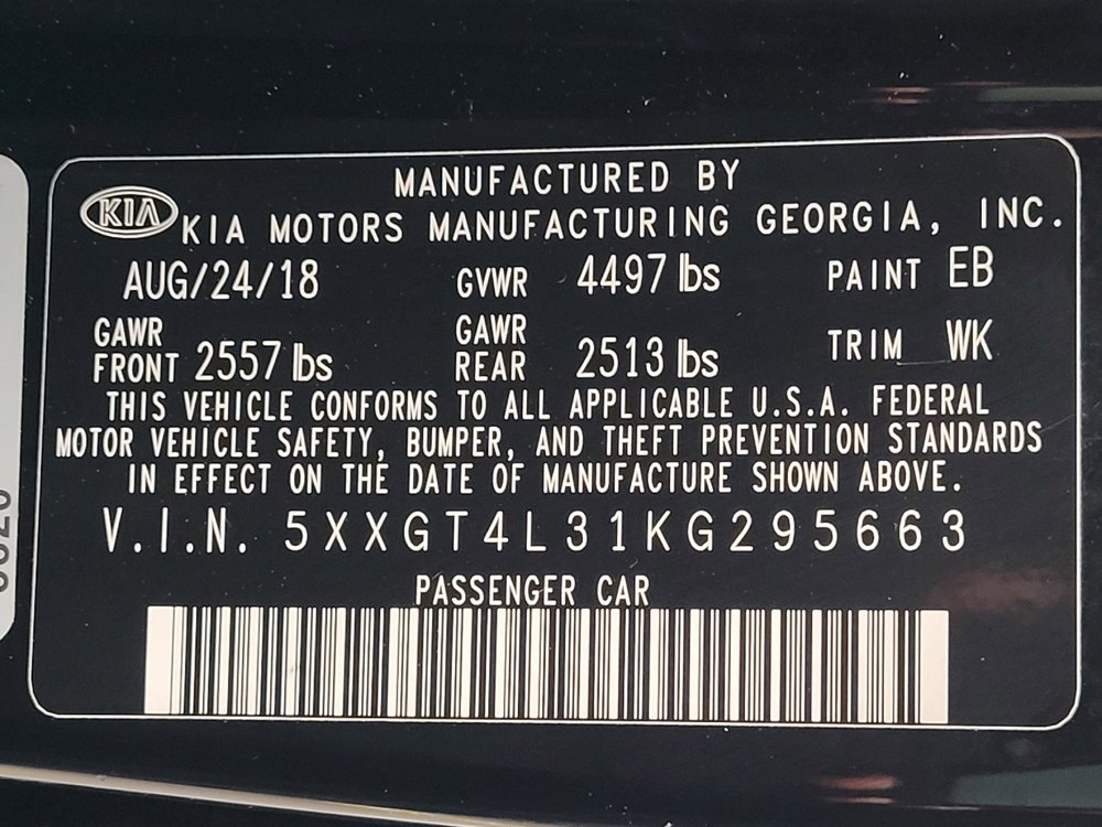 Used 2019 Kia Optima S w/ S Panoramic Sunroof Package FWD image 33