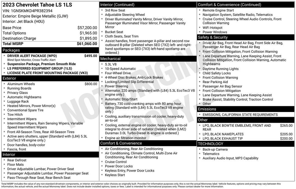 Used 2023 Chevrolet Tahoe LS w/ Driver Alert Package image 4