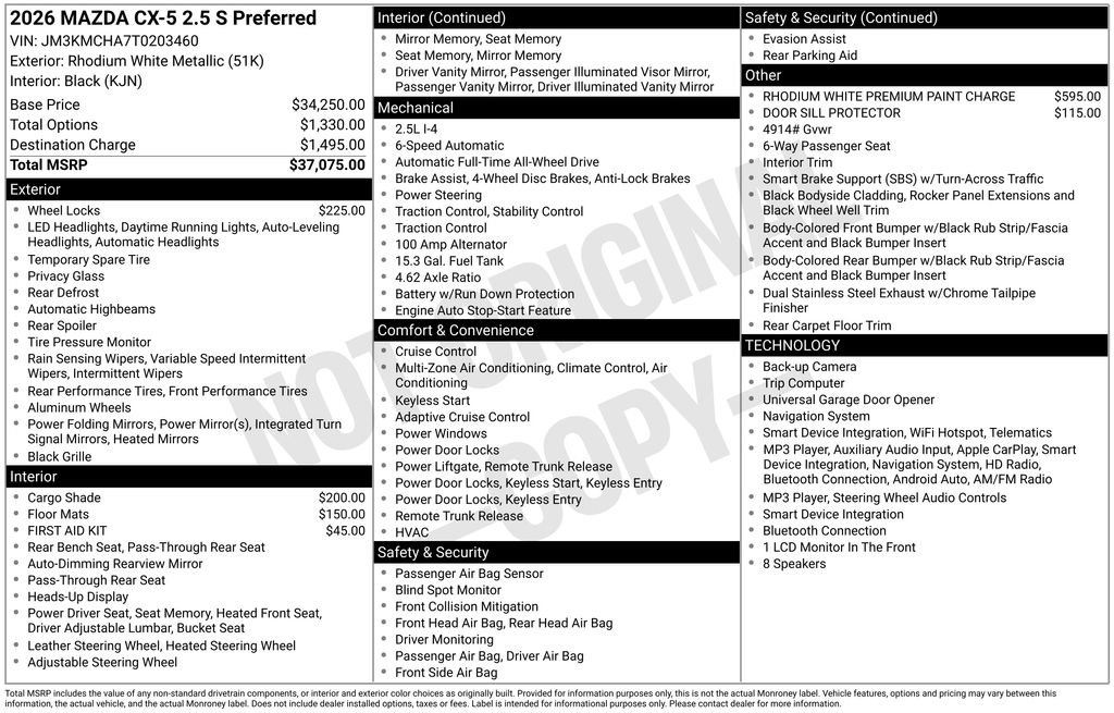 New 2026 MAZDA CX-5 Preferred AWD/4WD image 10
