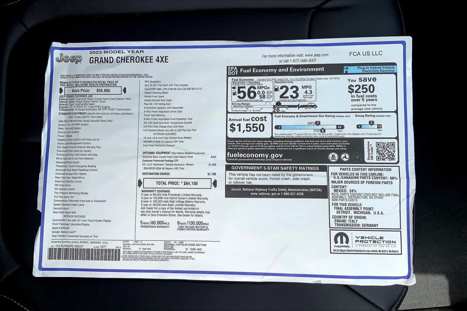 New 2023 Jeep Grand Cherokee 4WD 4xe image 18