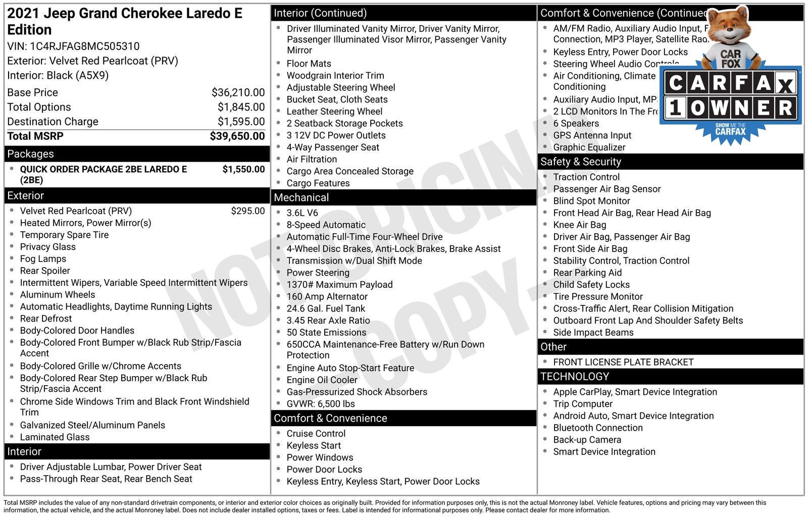 Used 2021 Jeep Grand Cherokee Laredo image 3