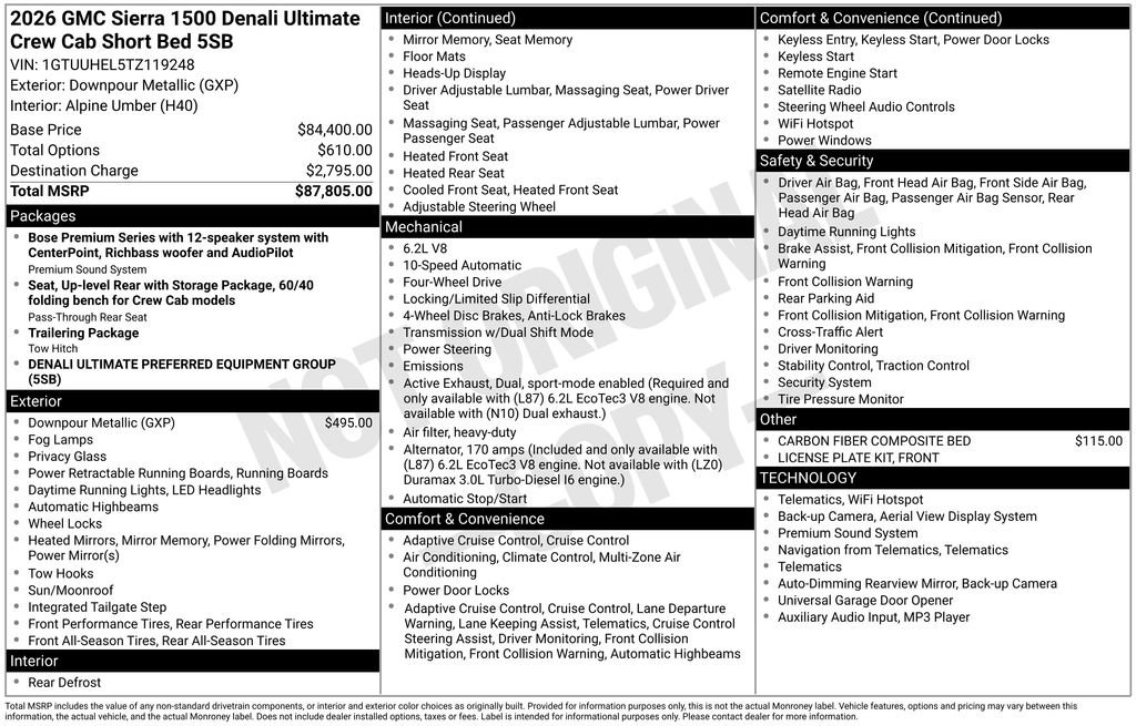 Used 2026 GMC Sierra 1500 Denali Ultimate image 6