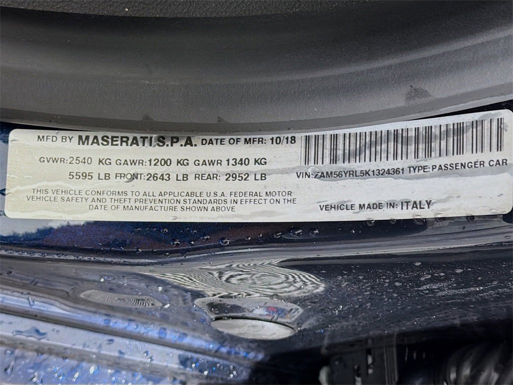 Used 2019 Maserati Quattroporte S GranLusso Q4 image 37