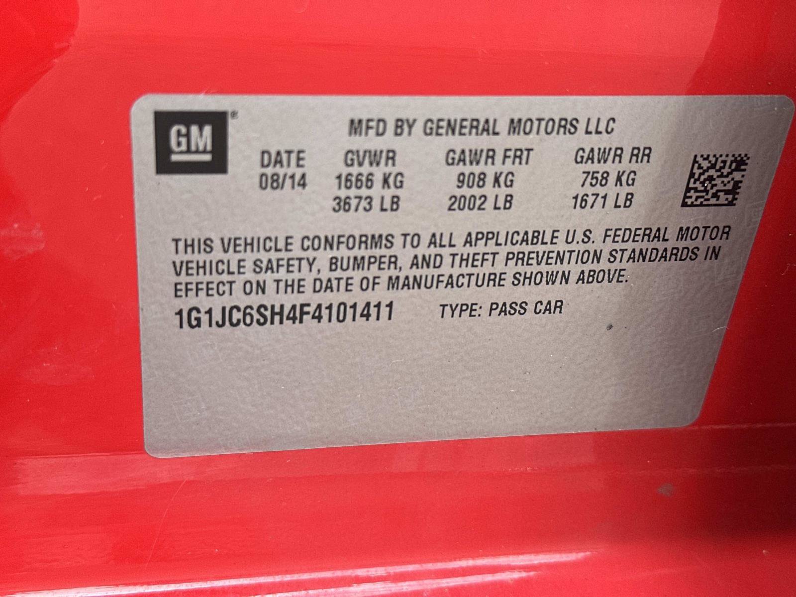 Certified 2015 Chevrolet Sonic LT FWD image 17